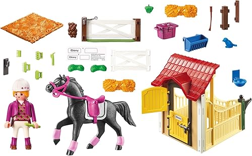 Miniatura 2 de PLAYMOBIL Establo de caballos con conjunto de construcción árabe