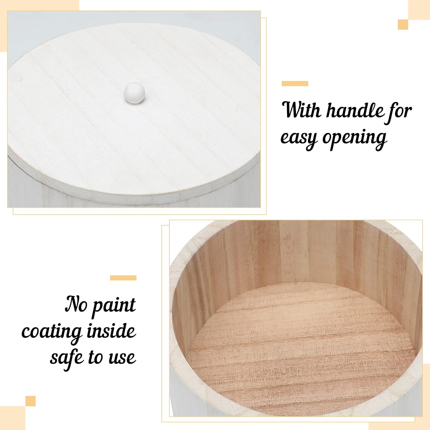 Chunful Coffee Filter Container, Wooden Coffee Filter Storage with Lid
