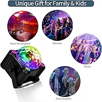 Vista 17 de RAHAN LED Earrings Disco Ball 16 Colors Light,Rechargeable Light Projecting Light up Earrings for Women Dance Party Halloween Costume Accessories