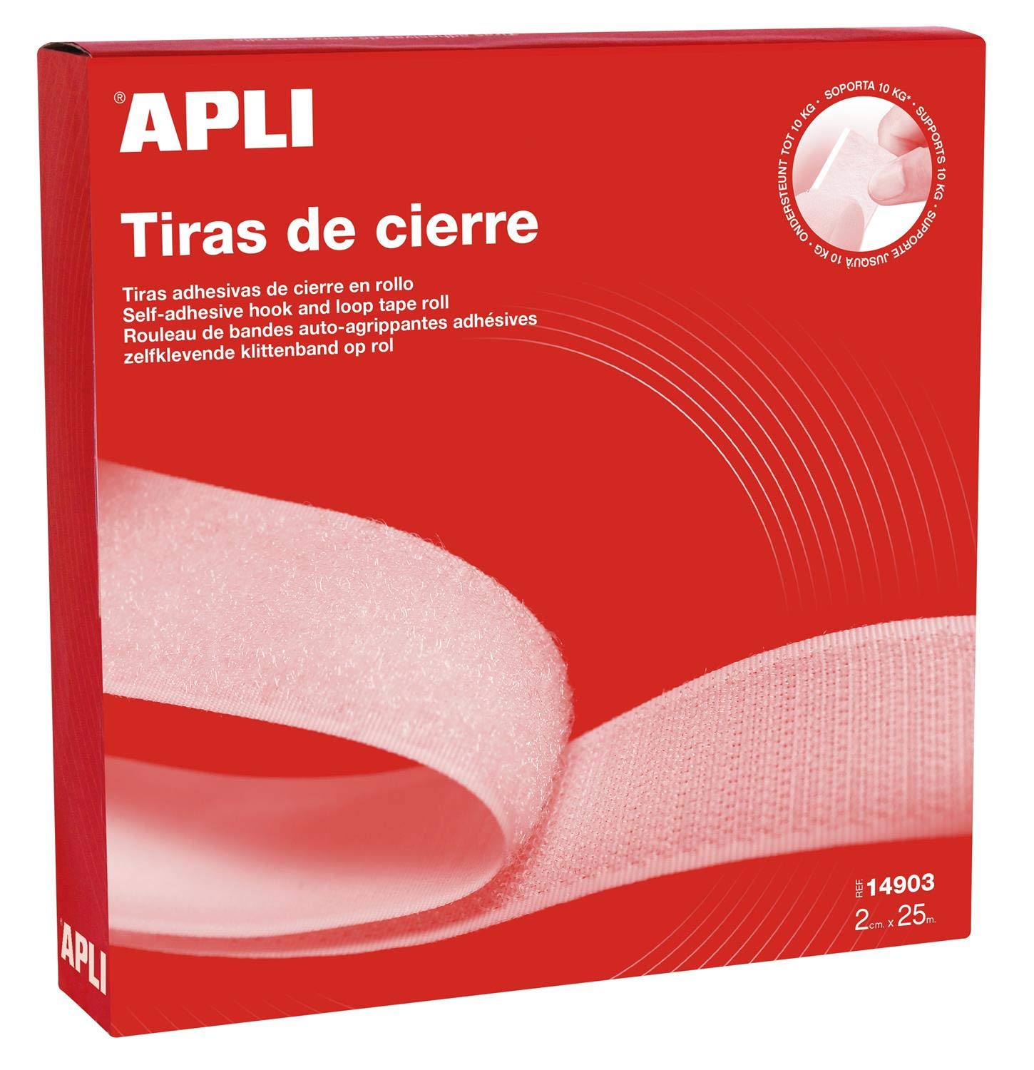 APLI 14903 - Tira Adhesiva de Cierre de 25 metros