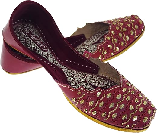 Fulkari Women SeaSand Gold Casual Genuine Soft Leather Jutis | Bite and Pinch Free Juttis | Punjabi Jutti | Girl's Office ...