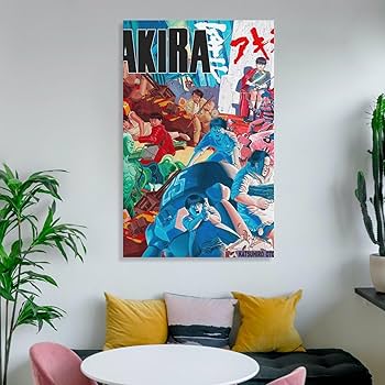 AKIRA アニメポスター 黒色フレーム AKIRA アキラ 映画ポスター 61cm x 91.5cm : Foursometoys