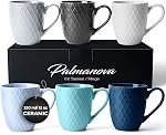 MIAMIO – 6 x 350 ml – Ensemble de tasses à café/boug - Mug en céramique moderne Matt - Mug de café Grande - Collection Palmanova (Jungle Green)