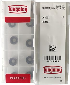 TUNGALOY 100% Original RPMT RPMT10 RPMT10T3M0 M01 RPMT10T3M0-M01 AH725 Milling Insert