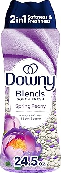 Downy Blends 2-in-1 Soft & Fresh Laundry Scent Booster Beads, Spring Peony Scent, 24.5 OZ, Laundry Softness and Scent Booster