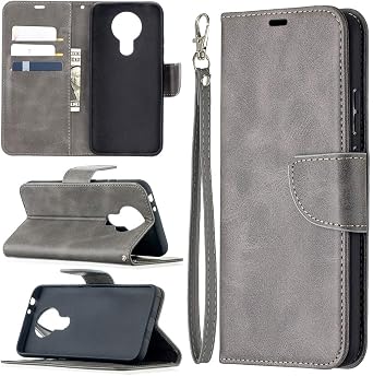 for Nokia 3.4 Leather Wallet Case Cover, Stand Flip Pouch Case with Wrist Strap,Magnetic Pouch Shell