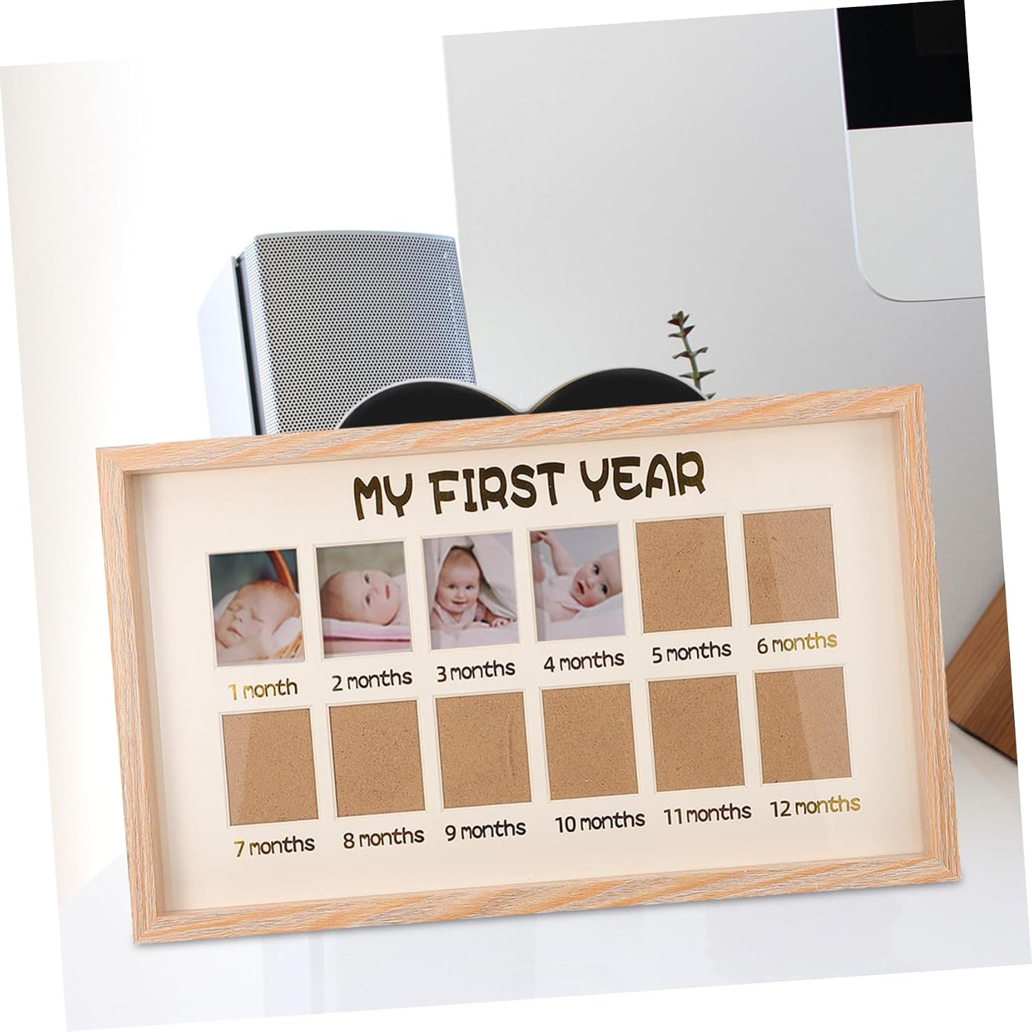 DECHOUS 1st Birthday Picture Frame, Xmas Baby Milestone Photo Frame image 4