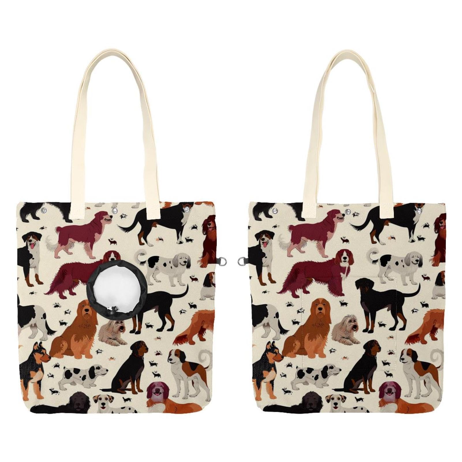 Sac à bandoulière en toile pour animaux de compagnie et petits chiens