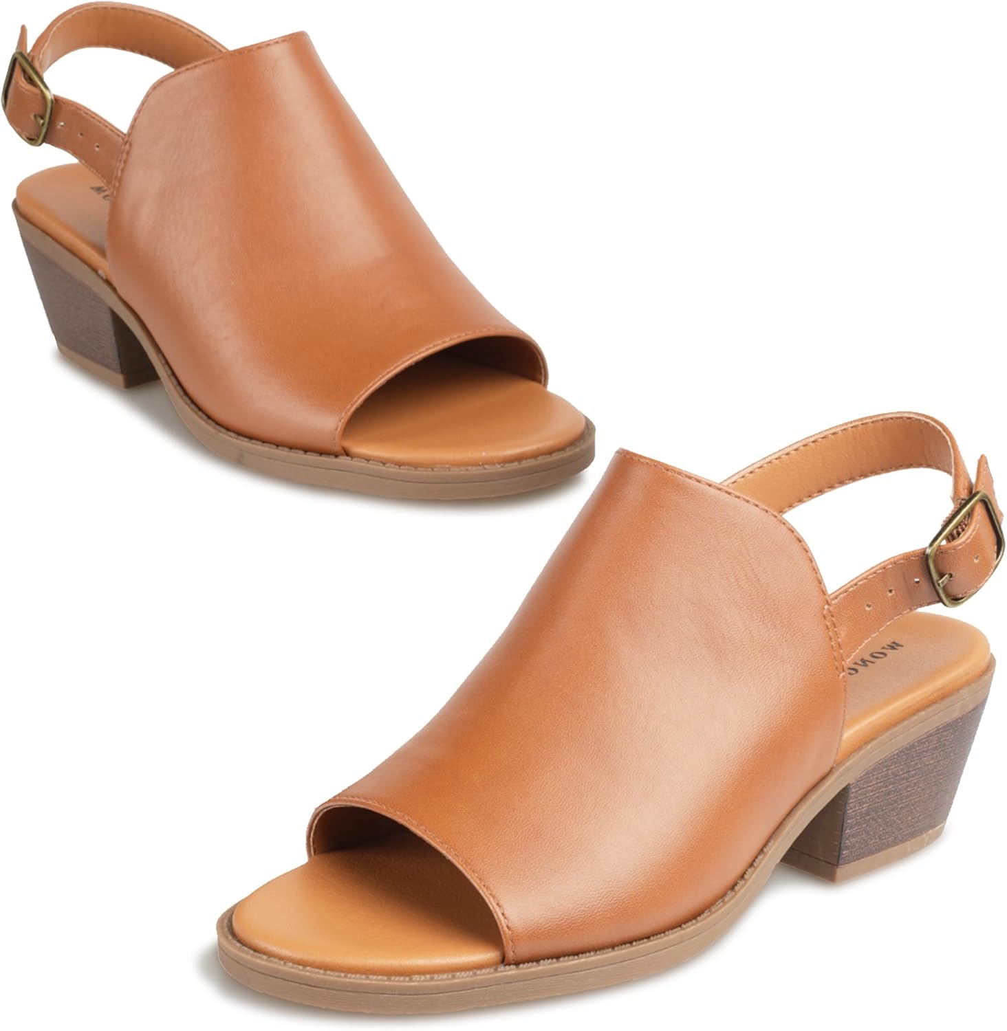 Womens Low Block Heels Open Toe Ankle Strap Dress Sandals Comfortable Heel Sandals for Women - Image 3