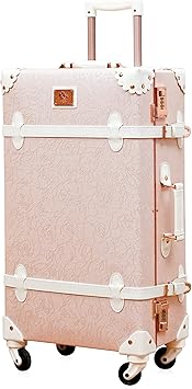 Amazon 可愛い スーツケース クラシック トランク トランクケース ピンク 機内持込 キャリーケース かわいい 子供 女の子 エレガントなピンク Urecity スーツケース