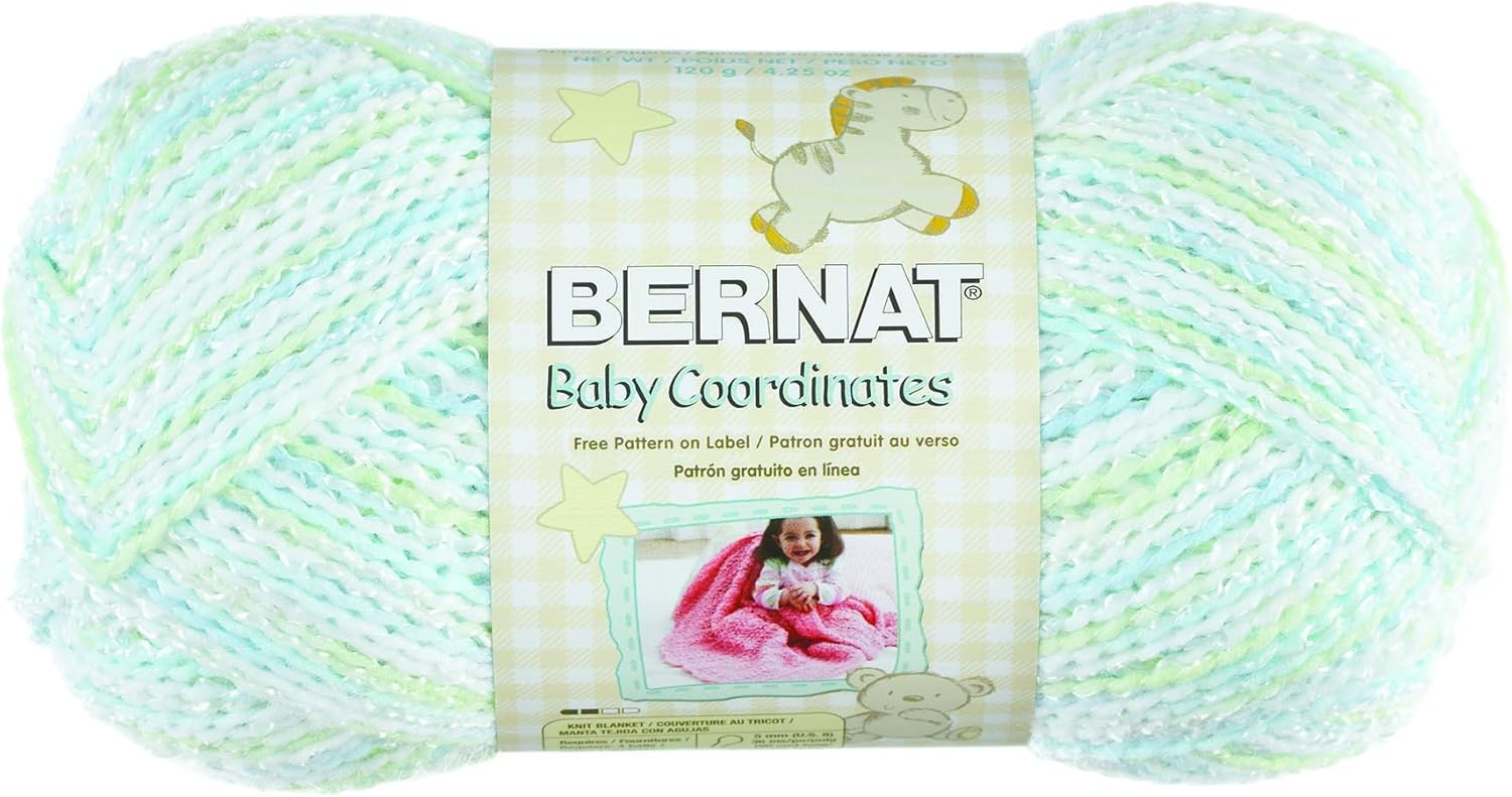 Bernat Baby Coordinates Ombre Yarn, 4.25 oz, Gauge 3 Light, Funny Prints