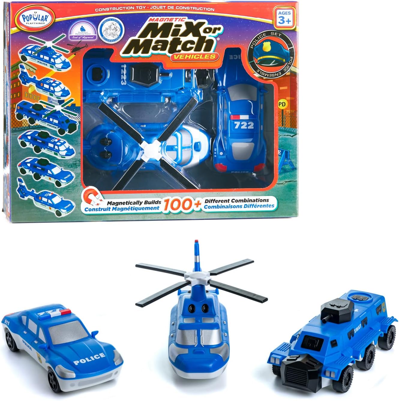 Magnetic Mix or Match Police Vehicles