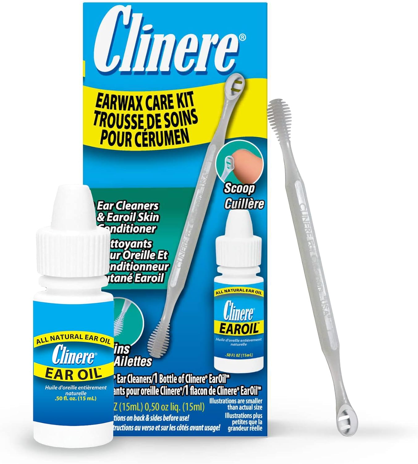 Clinere® Ear Oil Conditioner & Ear Cleaners Cleaning Care Kit, 1 Ea, 1