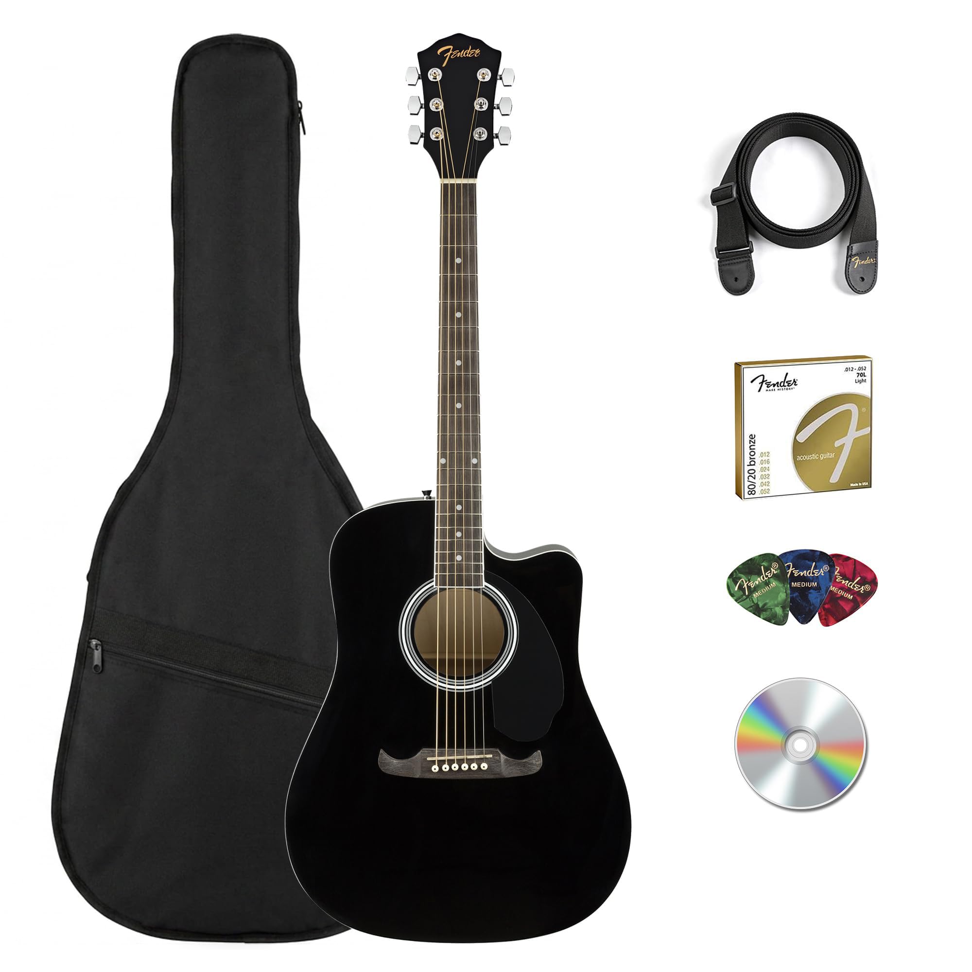 Fender FA-125CE Dreadnought Cutaway Acoustic-Electric Guitar