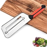 Vista 1 de Trituradora de acero inoxidable, cortador de juliana de doble hoja de acero inoxidable mejorado 2025, cuchillas afiladas de aceros inoxidables