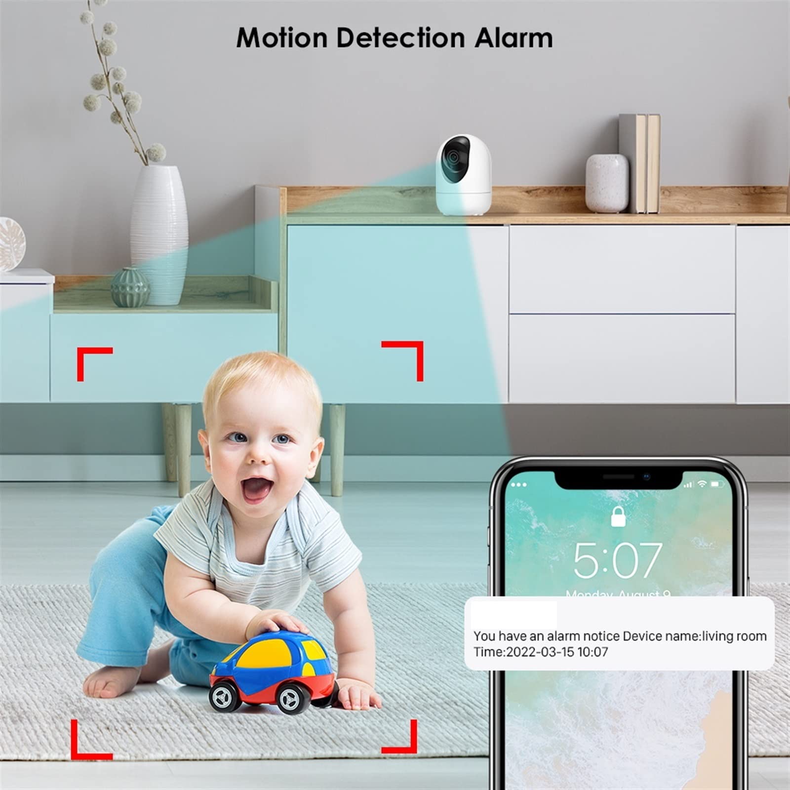 Kamera IP 3MP Baby Monitor CCTV Kamera bezpieczeństwa w domu Kryty AI Automatyczne śledzenie Audio Video Kamera monitorująca(3MP Add 128G Card)
