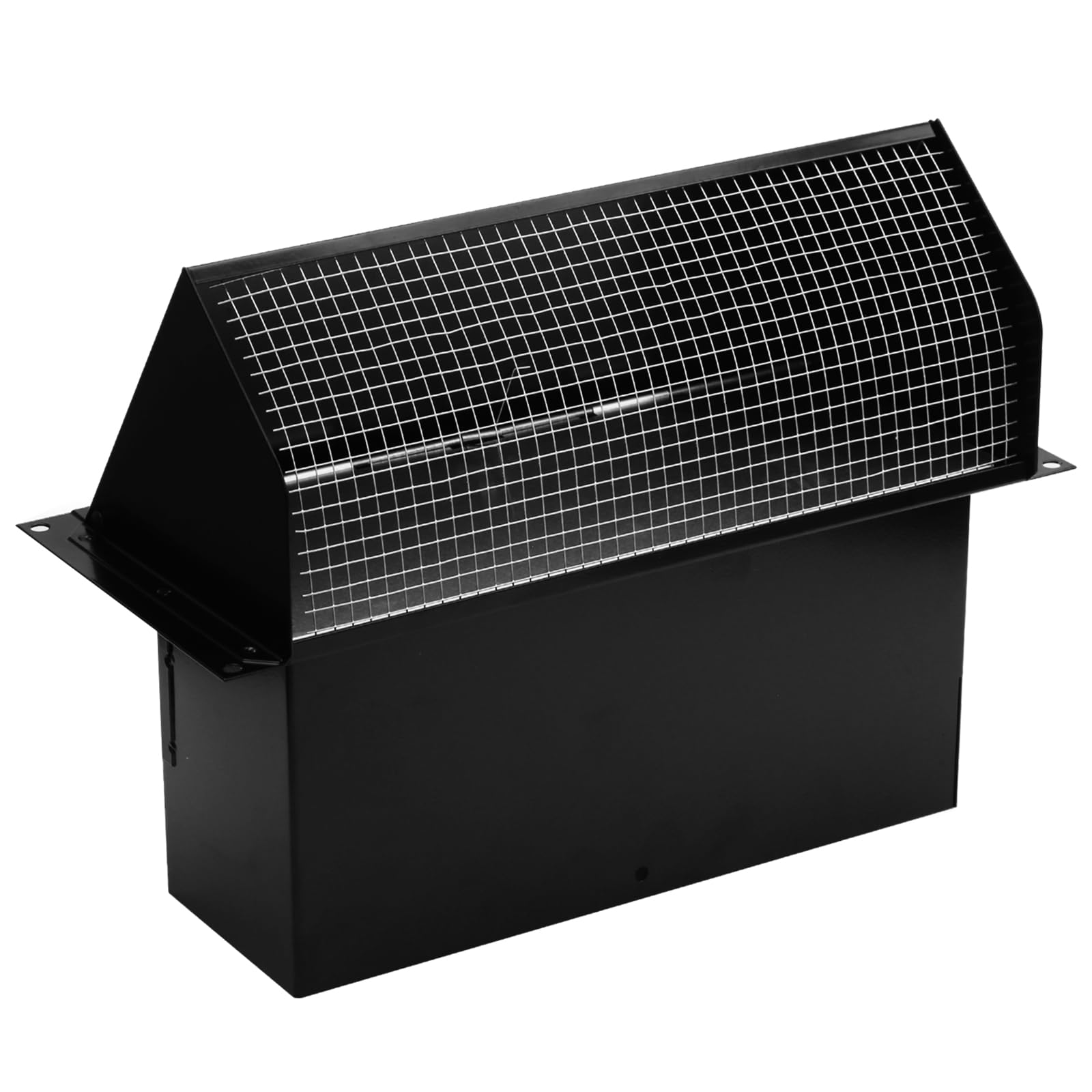 Évent d'échappement mural noir 8,9x25,4 cm pour hotte de cuisine et salle de bain