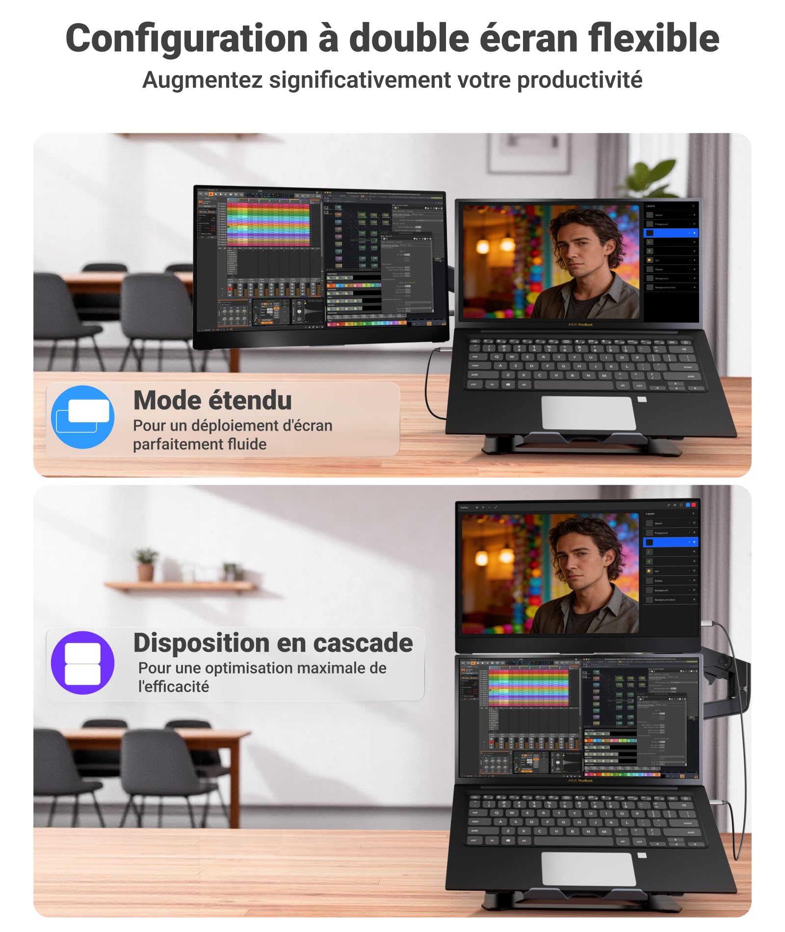 Ingnok Tragbarer Monitor 15,6 Zoll FHD 1080P IPS USB C HDMI für Laptop PC Mac PS3/4/5 Xbox