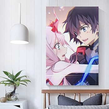 Amazon.co.jp: 絵画 ダリフラ ヒロ ゼロツー ポスター 装飾画