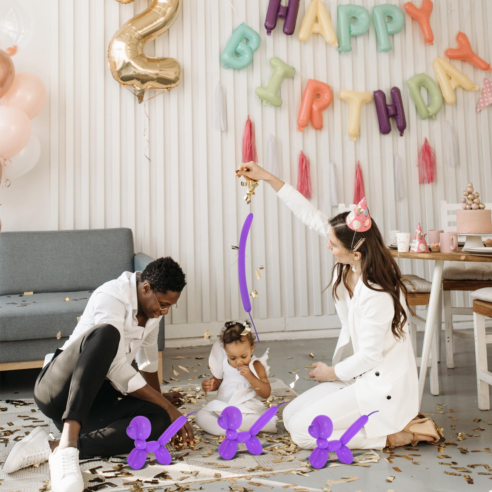 HANABASS 500 Piezas Globos de Látex para Modelar Decoración Creativa de Fiesta y Bodas Kit de Globoflexia Seguro y Resistente para Festivo