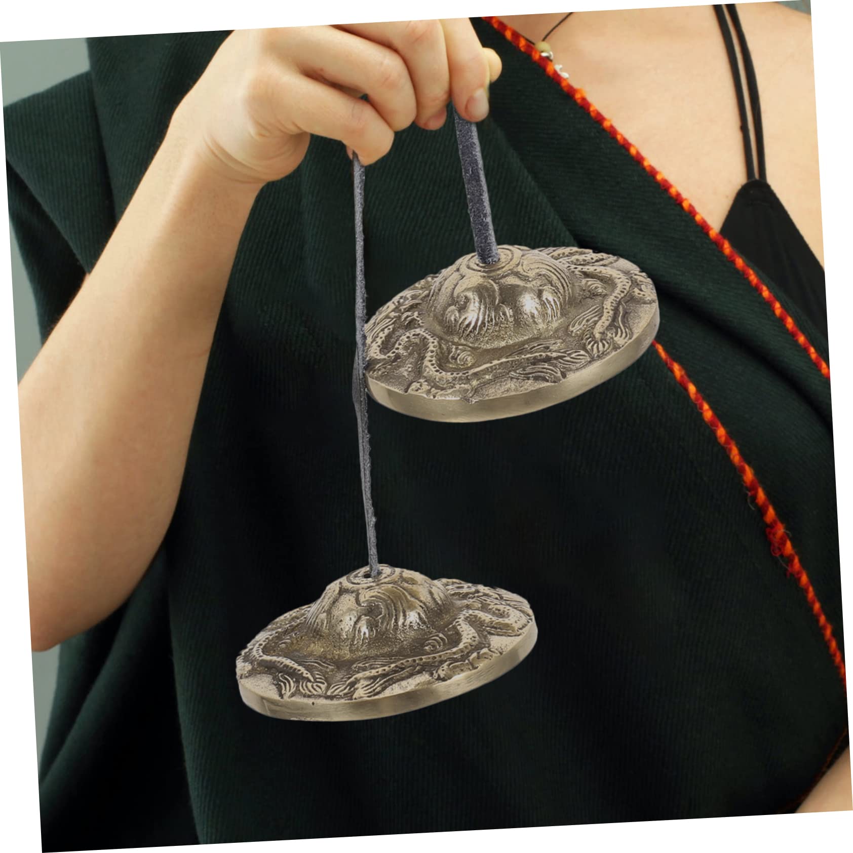 ifundom Retro Cymbal Bell Perfect for Meditation and Yoga Tingsha Bells Chimes for Relaxation