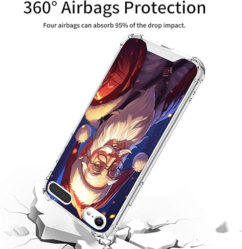 Miniatura 3 de KOLHUBI Clear Phone Case for iPod Touch 567 Designer Saint Claus-Art cc5 Exquisite Pattern Design Shock-Resistant Anti-Fall Protective Transparent