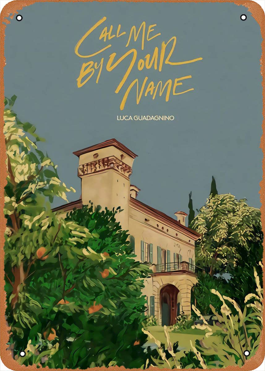 Shvieiart Movie Poster Retro Metal Sign Call Me By Your Name Call Me By Your Name Film Wall Art Decor Tin Sign 8x12inch Home Kitchen Amazon Com