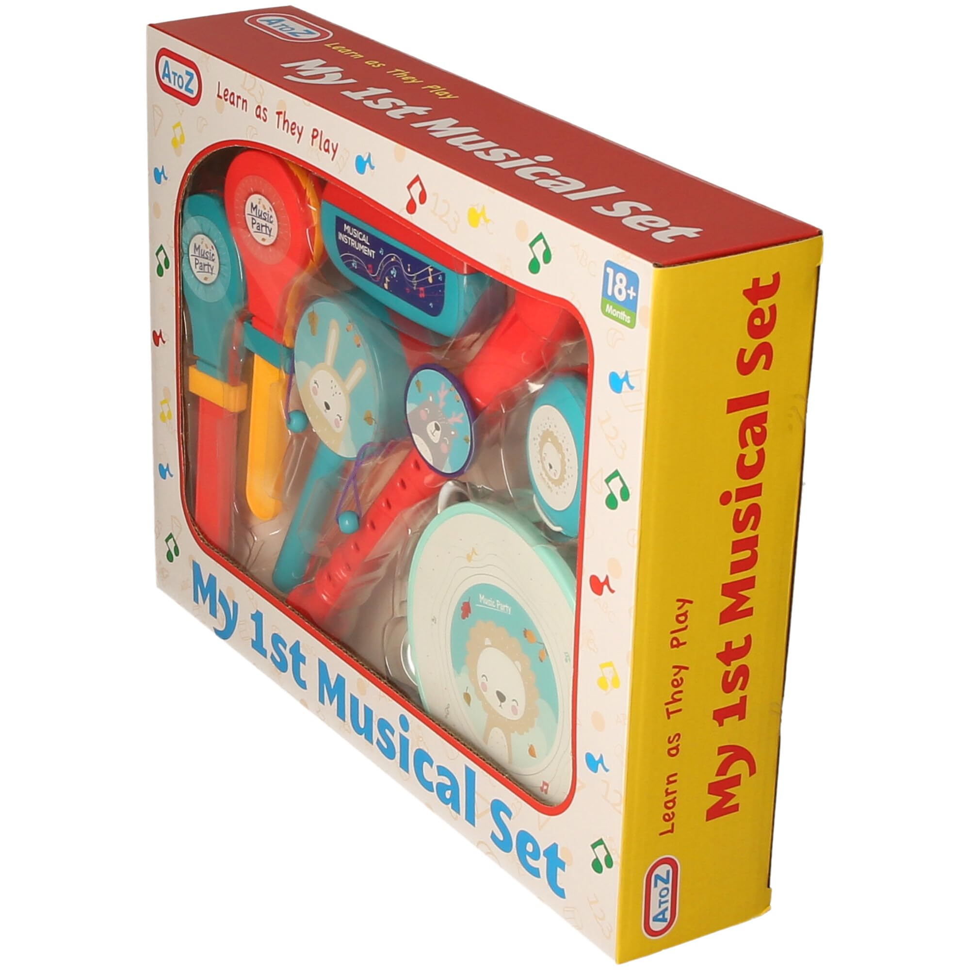 A to Z My 1st Musical Set, Baby Musical Instruments Toy Set, 18+ Months, Coral and Turquoise, Standard - Image 3