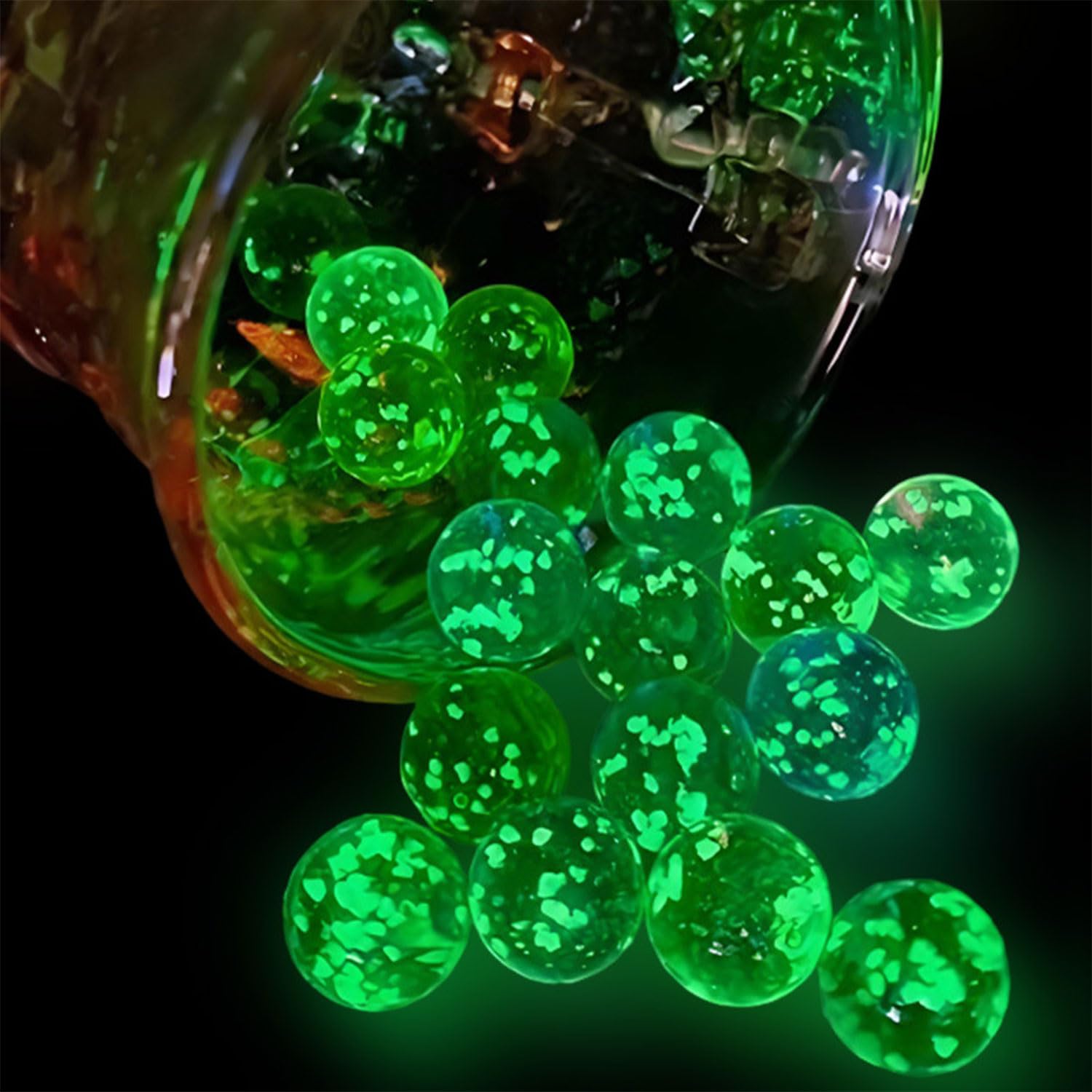 20 biglie luminose per bambini, 16 mm, biglie di vetro colorate