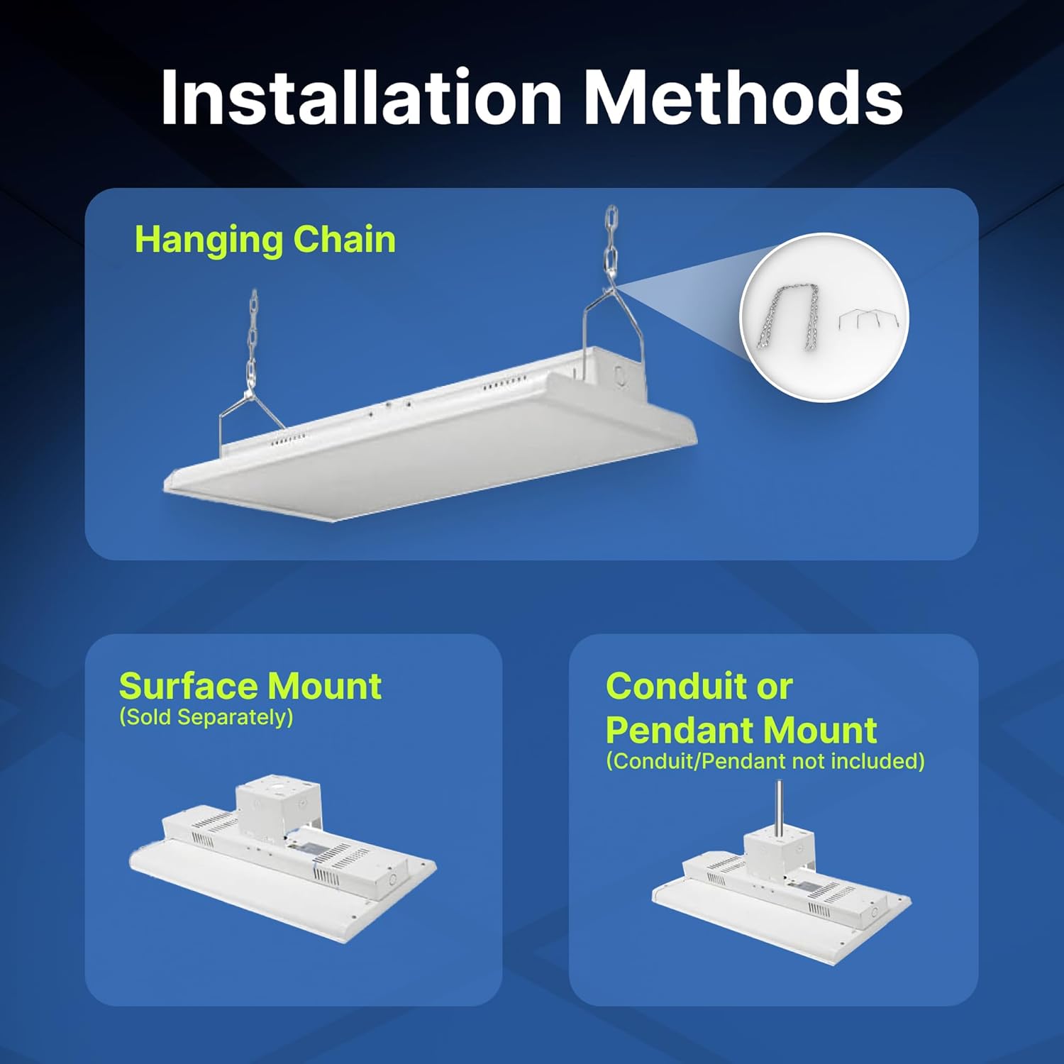Konlite 2 FT Linear LED Shop Light, 165W, 22,434LM, Industrial & Warehouse Use, 5000K Daylight, Dimmable, UL & DLC Listed, Garage, Workshop Light