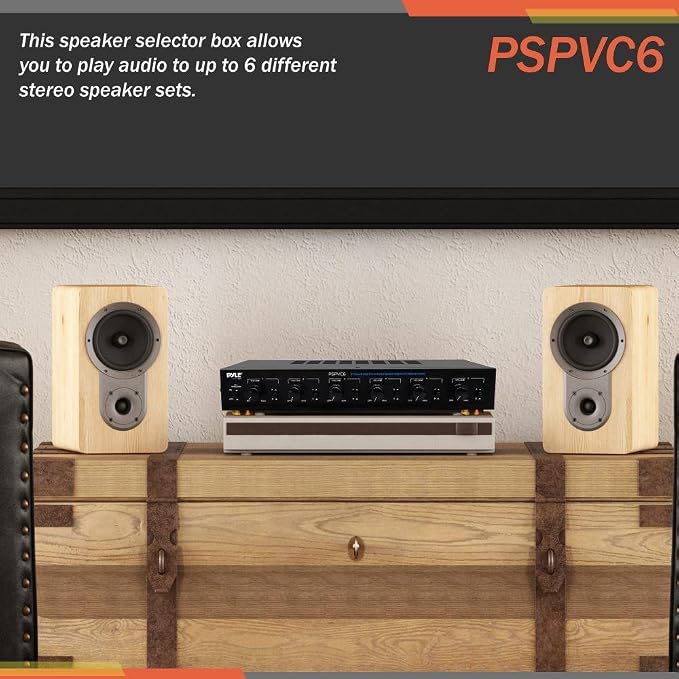 Selector de Volumen y Conmutador para 6 Pares de Parlantes Pyle PSPVC6 miniatura 5