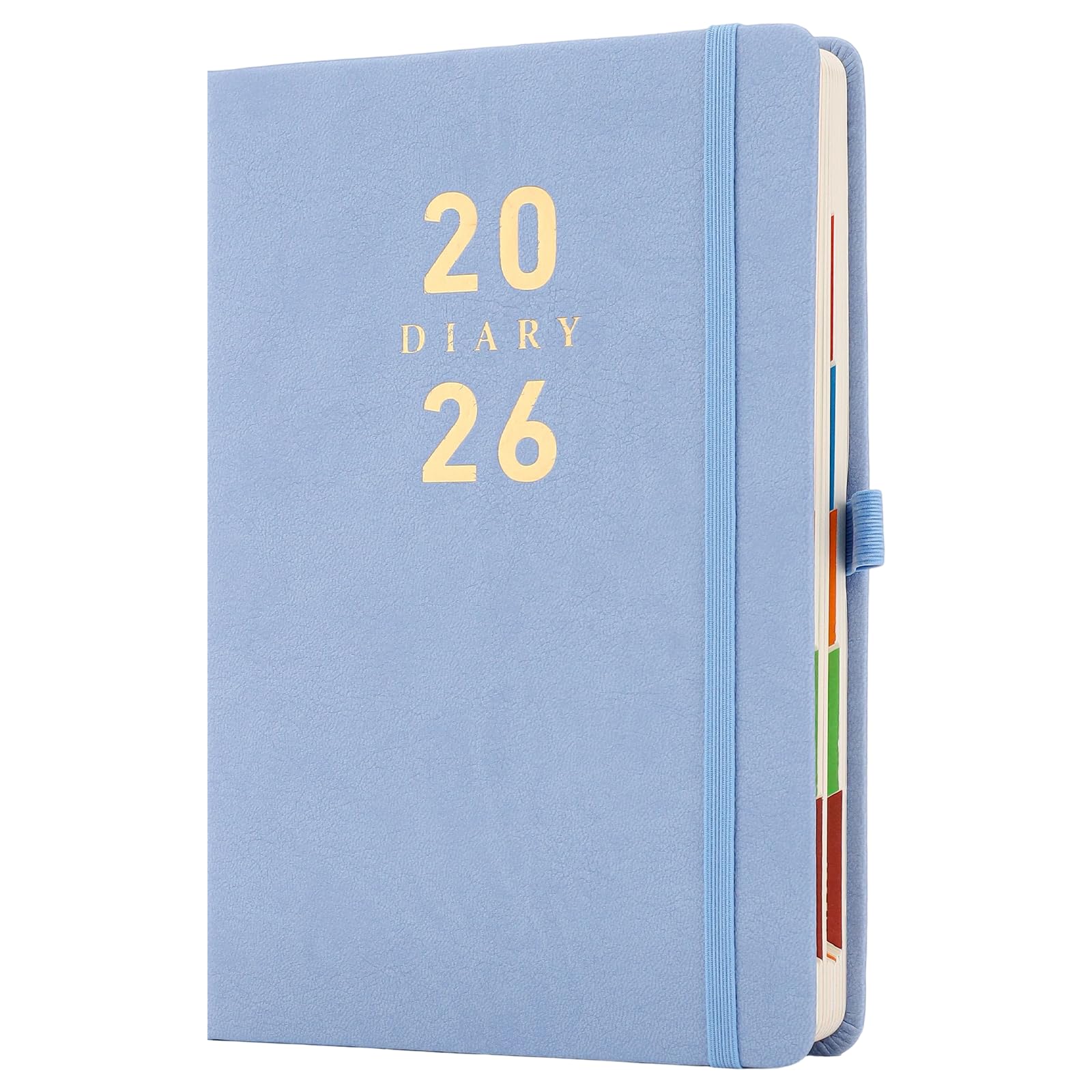 Agenda 2026 Giornaliera A5 Un Giorno Per Pagina, Divisori Mensili, Portapenne, Tasca Interna, Pagine Per Nota, Contatti, Elastica, Copertina Rigida In Pelle PU, 12 Mesi Diario Gennaio A Dicembre