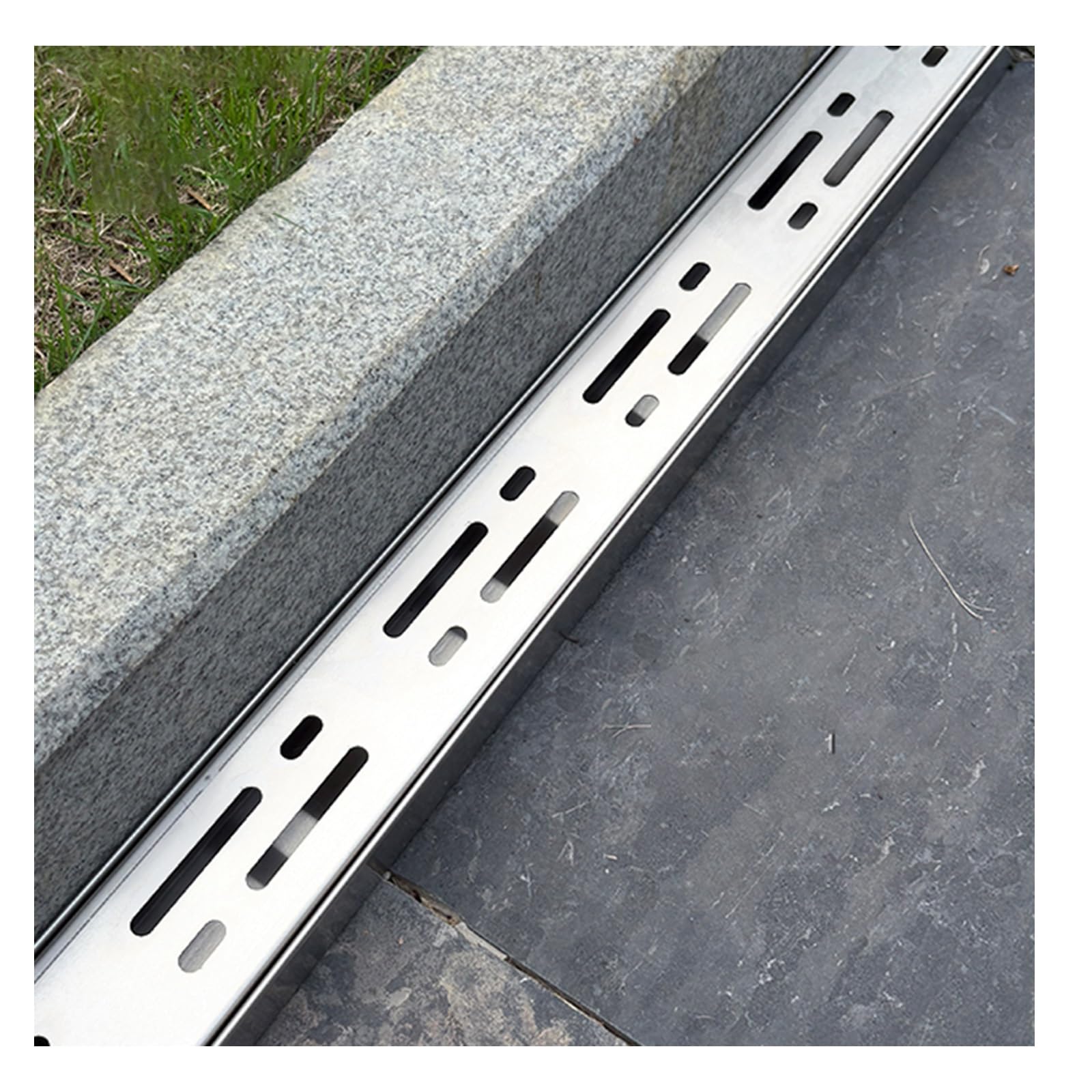 Rejilla de drenaje de acero inoxidable canaleta exterior con tapa desmontable para gestión de agua