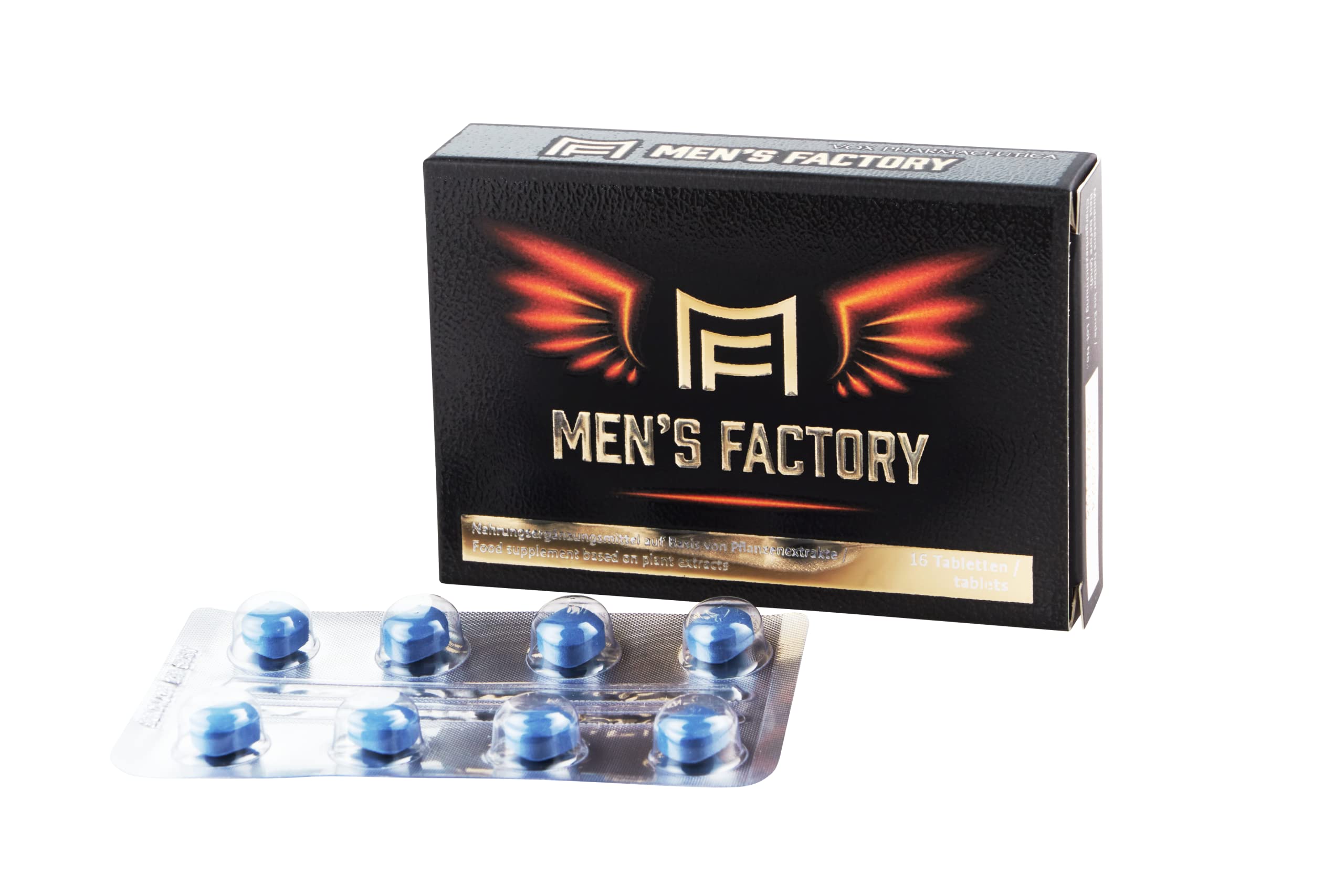 Efecto rápido. Solución Herbal Intense Blue para hombres. 16 comprimidos. Ingredientes activos naturales. Dosis alta. (16, A base de hierbas MF16)