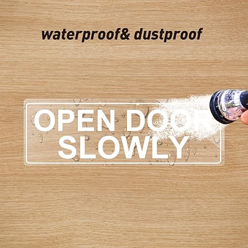 Miniatura 4 de Letrero adhesivo para puerta abierta, vinilo de 9 x 3 pulgadas, extraíble, impermeable, autoadhesivo, para ventana, para negocios, oficinas, paquete