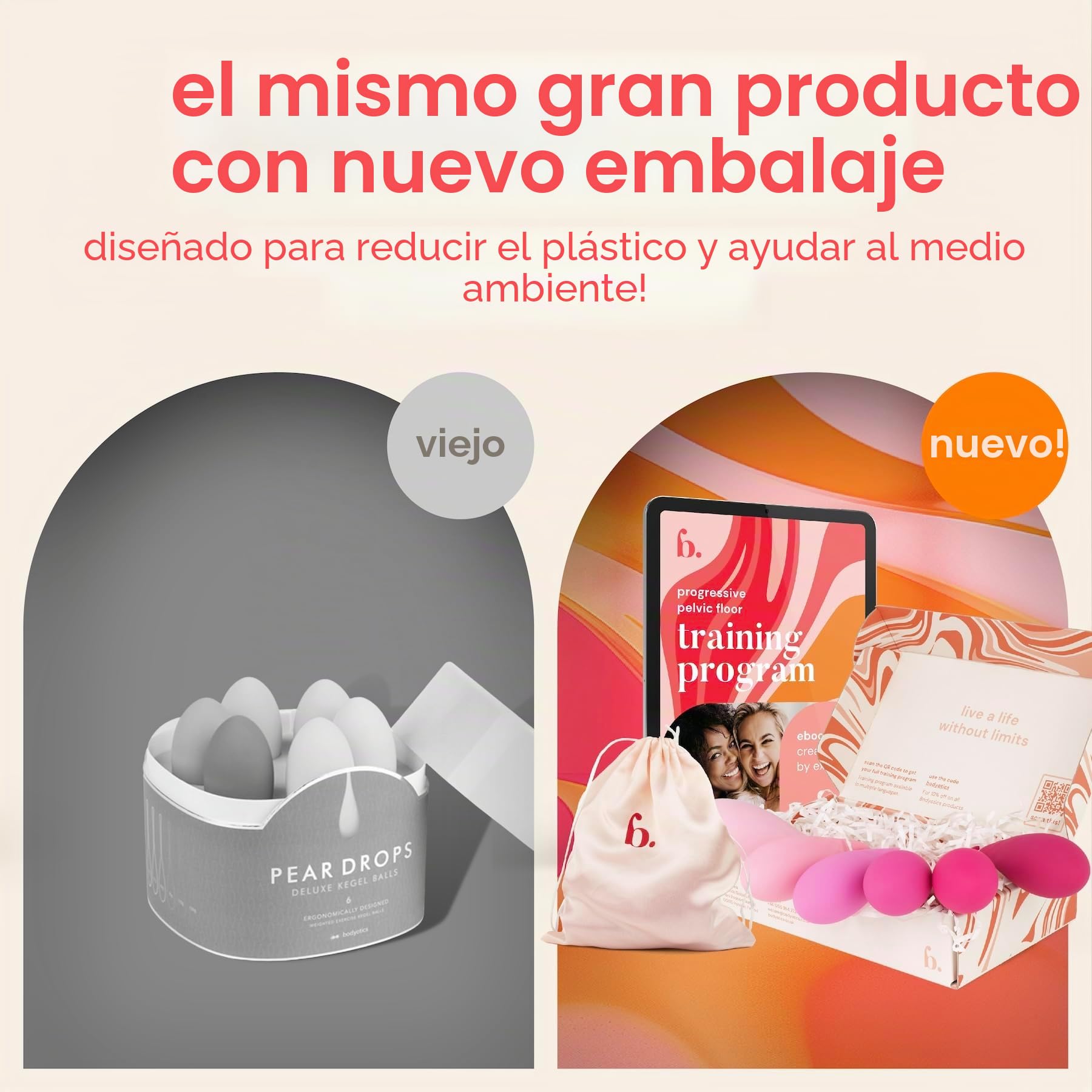 Bodyotics Pelvic Floor Trainer for Women - Juego completo de entrenamiento de Kegel - Juego de 6 piezas para principiantes