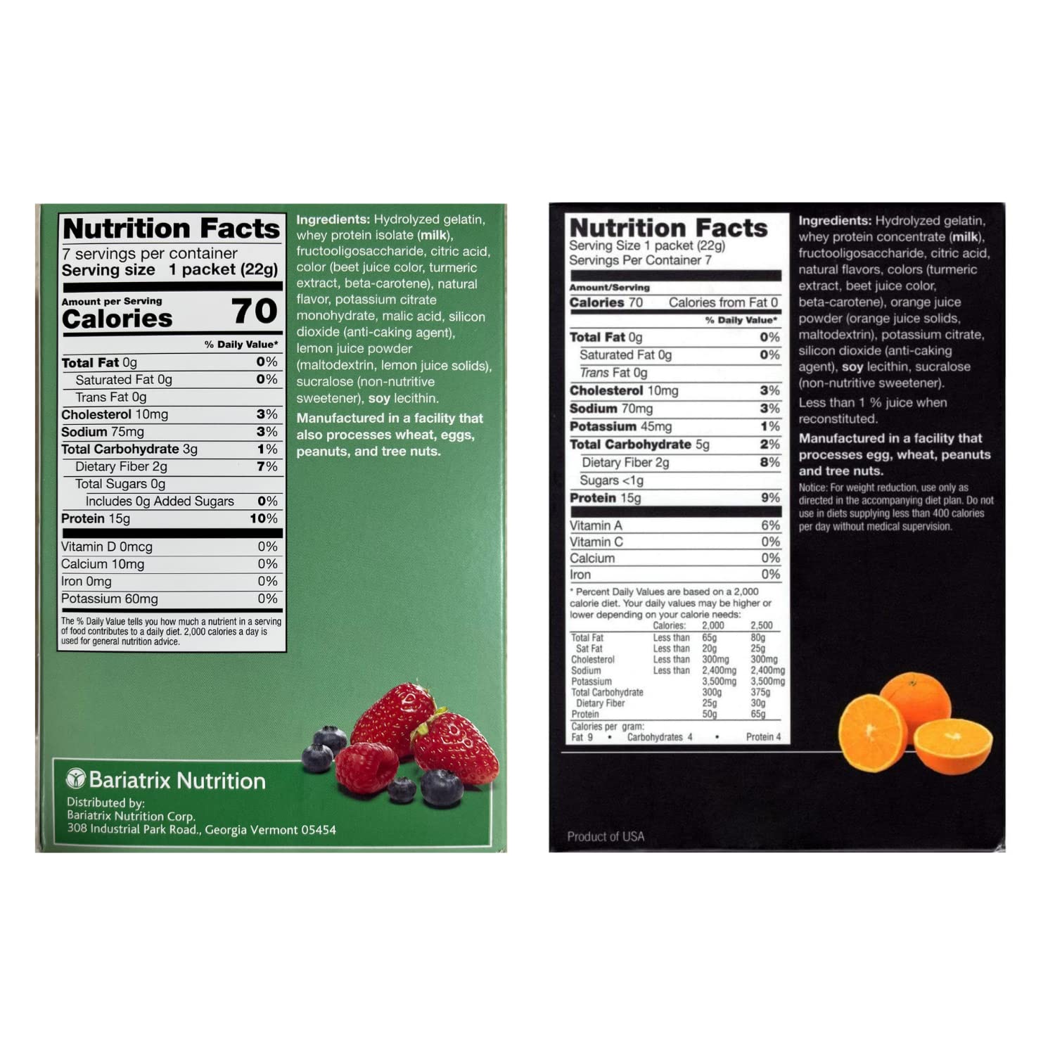 PROTIFIT - High Protein Berry Blast & Orange Fruit Drink 2 Pack, 15g Protein, Low Calorie, Sugar Free, Ideal Protein Compatible, 7 Servings Per Box, (2 Pack)