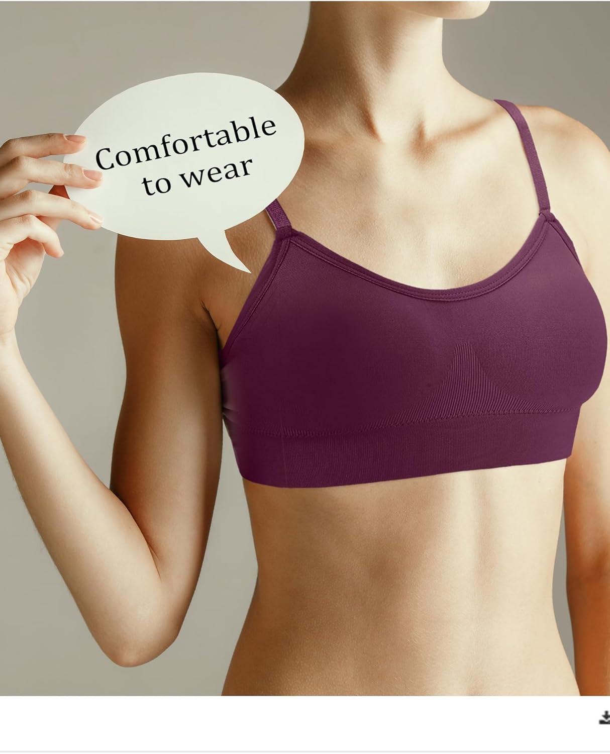 Geyoga 6 Pcs Sports Bra for Women, No Underwire Wireless Bralette Support Padded Cami Bra Seamless Camisole Tank Top - Image 6