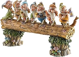 Seven Dwarf Trees gnome Garden Statues，Mini Gnomes Resin Figurine Fairy Garden Set Seven Dwarfs for Fairy Gardens Accessories Outdoor Kids Gifts