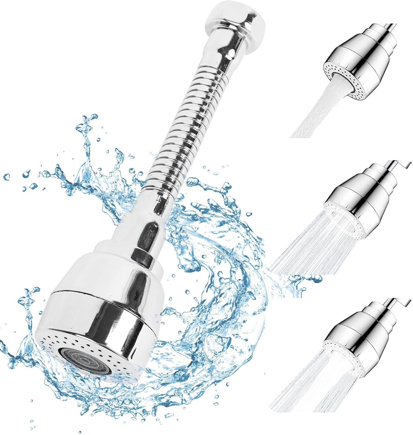 Kaket 360°Swivel Kitchen Tap Spray Head Attachment, Flexible Faucet