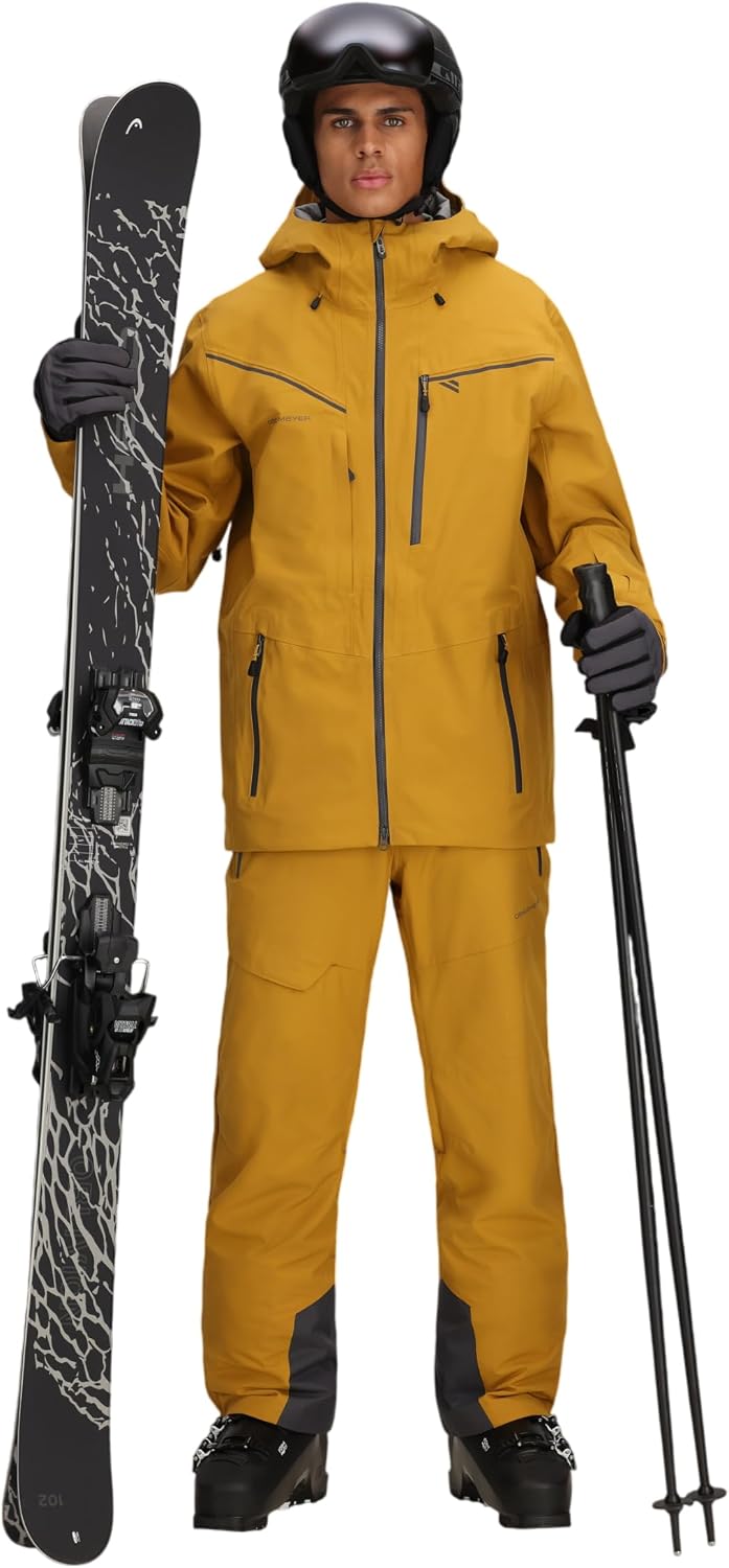 Obermeyer Foraker Shell Jacket For Men - Attached Hood and Long Sleeves and Adjustable Cuffs, Chic and Comfy Jacket