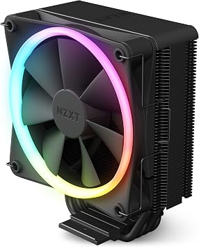 NZXT T120 RGB CPU Air Cooler - RC-TR120-B1 - Conductive Copper Pipes - Fluid Dynamic Bearings - AMD and Intel Compatibility - Black