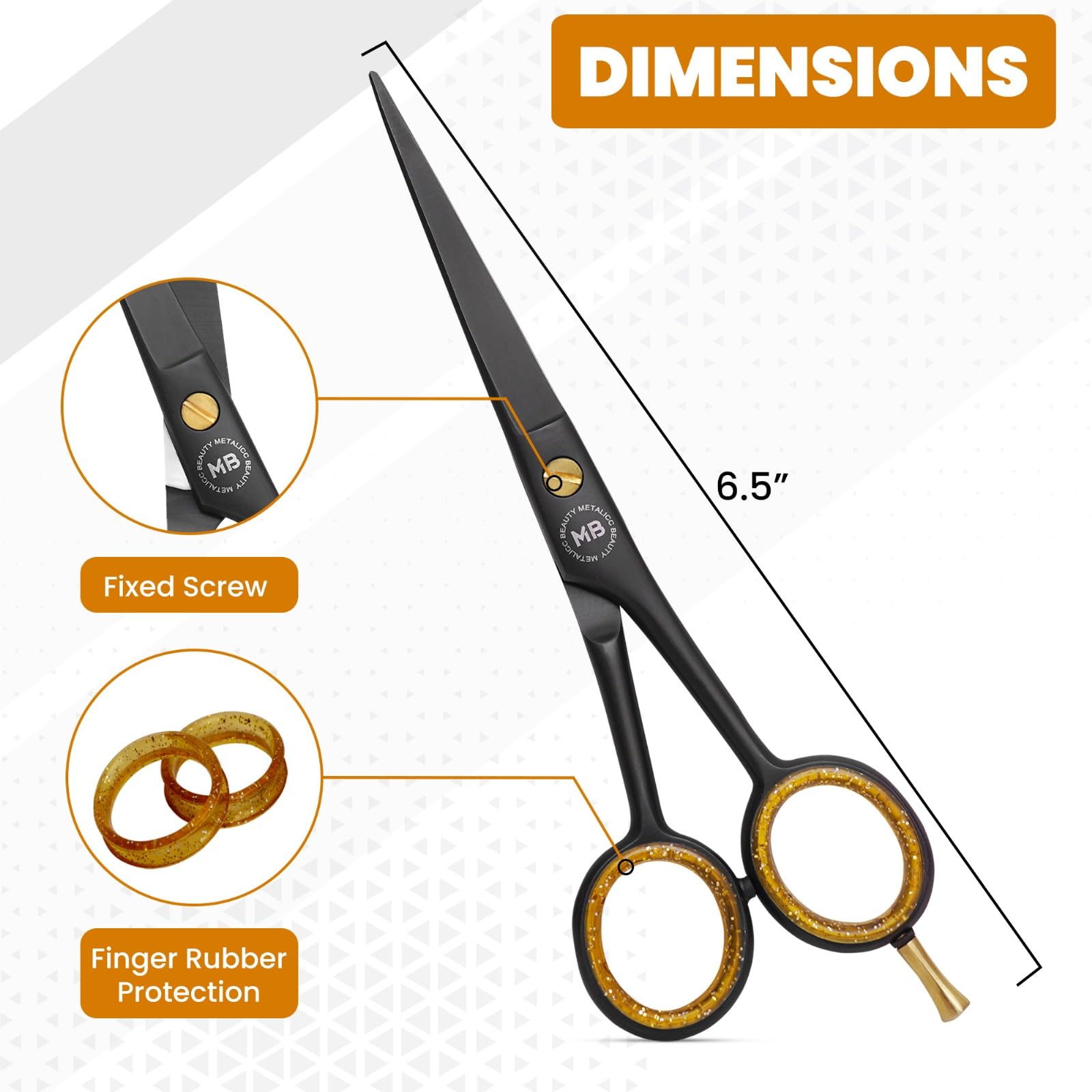 Tijeras profesionales de peluquería para cortar el cabello, de acero inoxidable de alto carbono, cuchillas de borde de afeitar, ajuste fino para salones, barberos, hombres, mujeres, niños y mascotas 3