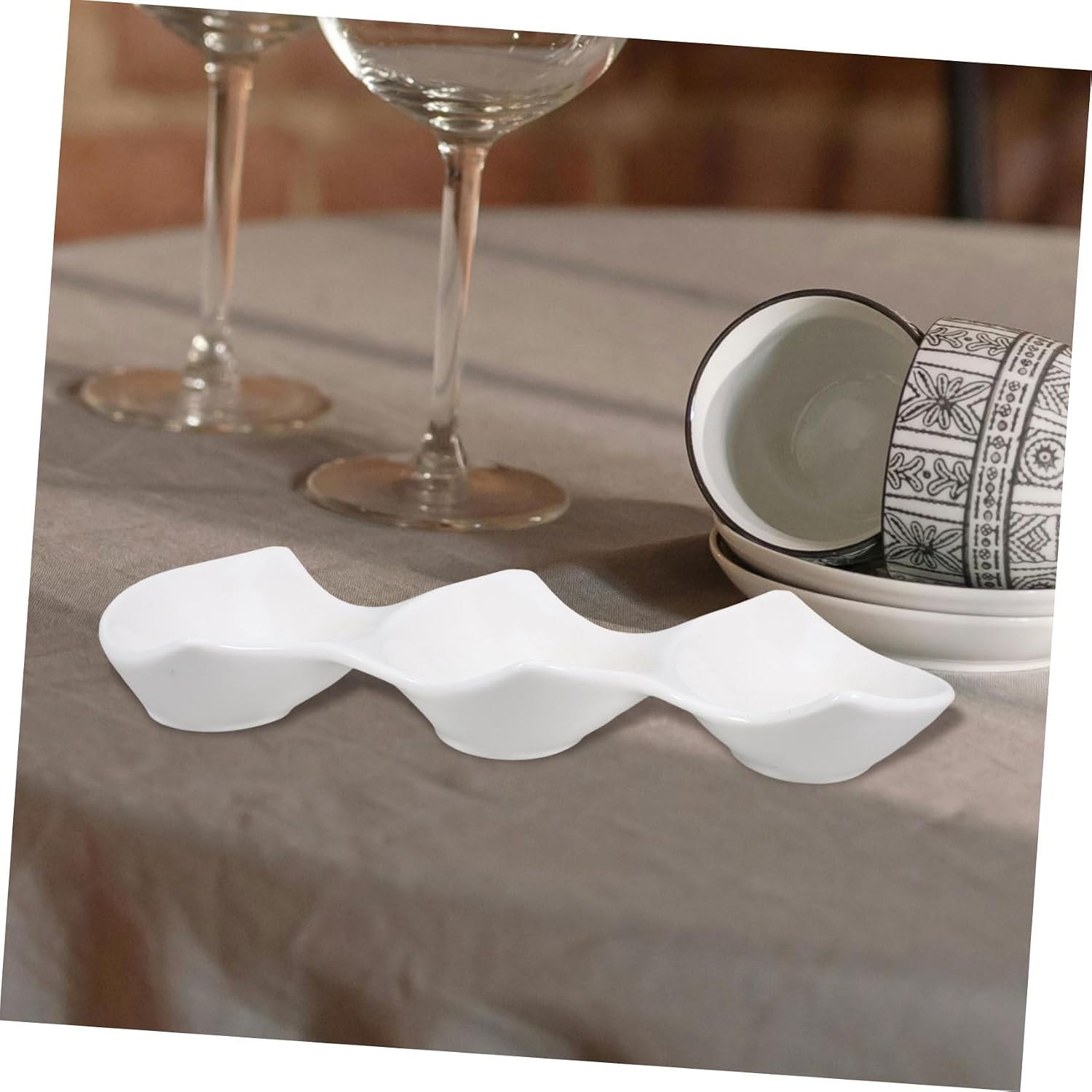 Alipis 1pc Ceramic Sauce Dipping Bowl Multipurpose Dish for Serving Snacks Dressings and Condiments Restaurants