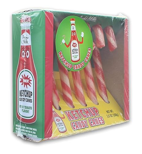 Vista 2 de Archie McPhee - Caja de regalo divertida de bastón de caramelo de ketchup, 3.8 onzas