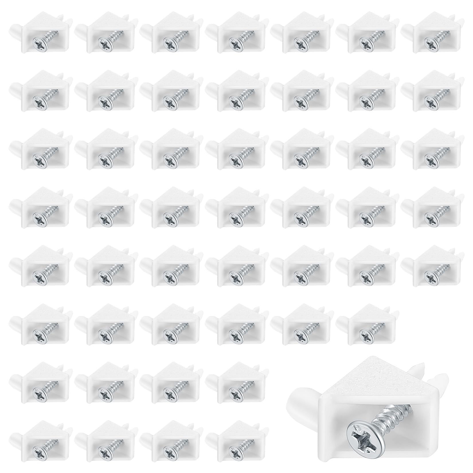 50 Stück Bodenträger, Regalbodenträger #101558 passend als Ersatzteil für IKEA Regalbodenträger PAX Bodenträger für die Reparatur von Schränken (5mm, Weiß)