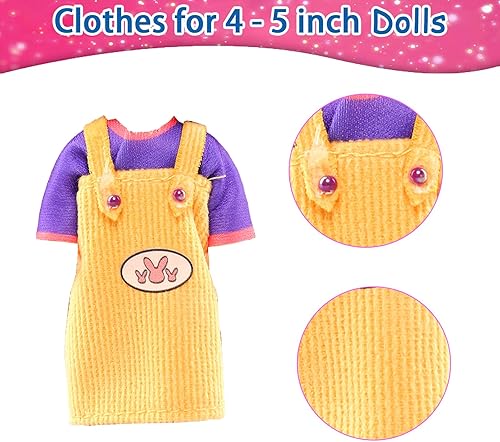 Miniatura 4 de BARWA Ropa de muñeca de 4 pulgadas, ropa de moda para muñecas de 4 y 5 pulgadas