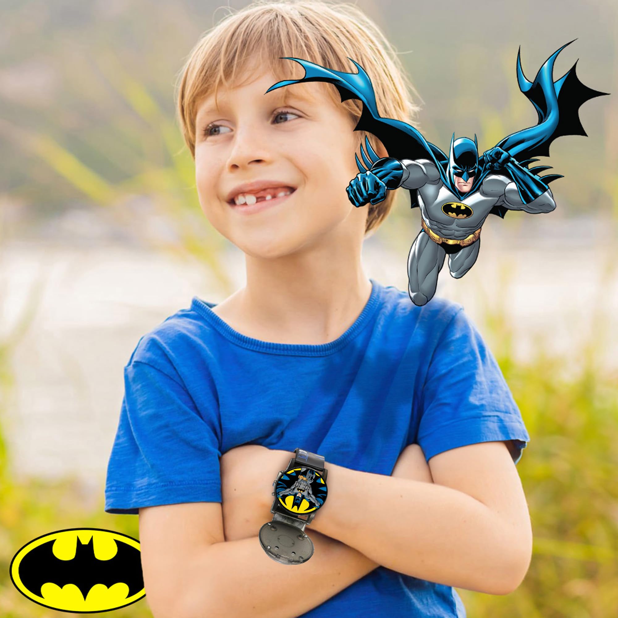 Accutime Reloj de cuarzo digital Batman para niños