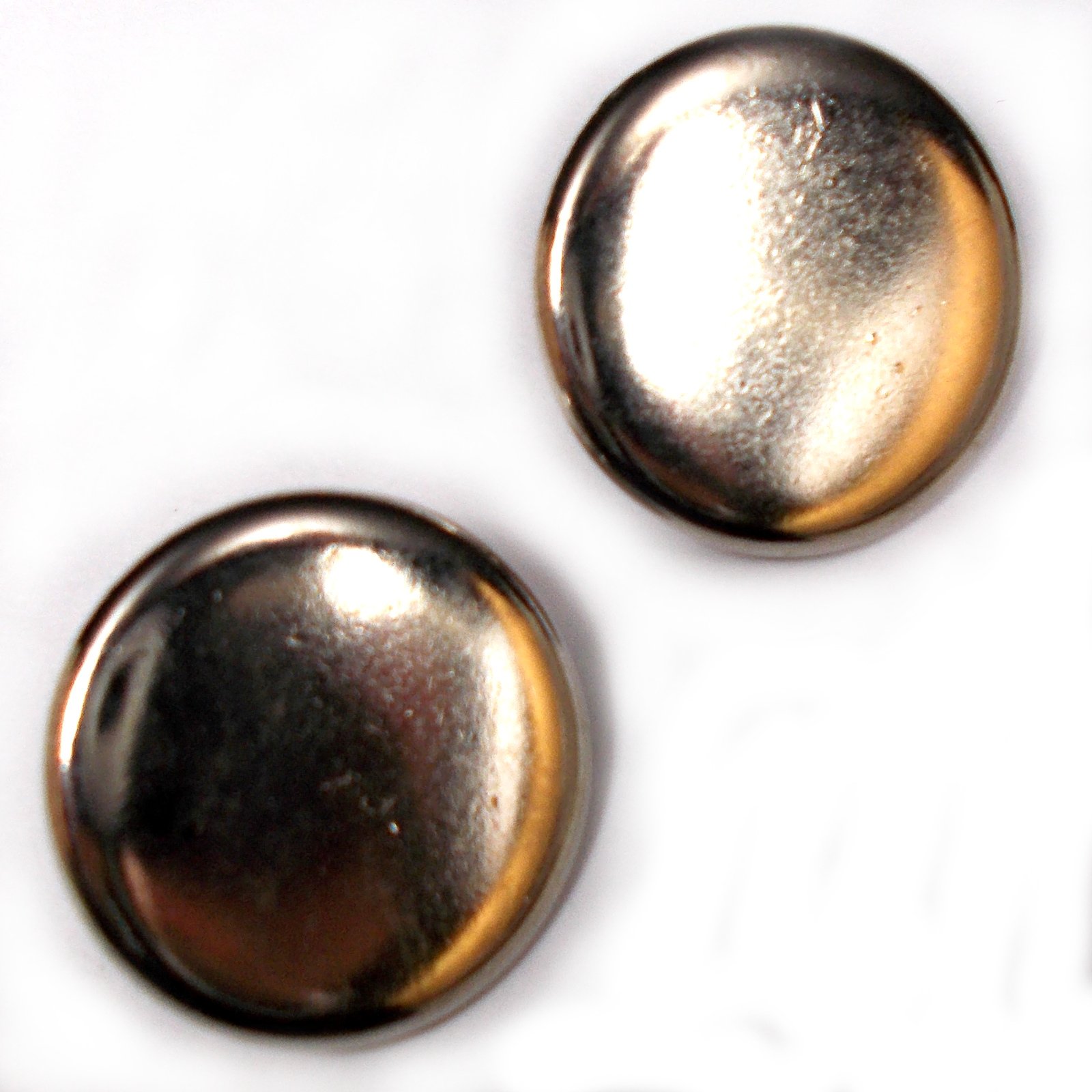 Silver Colour Loop Button 20mm