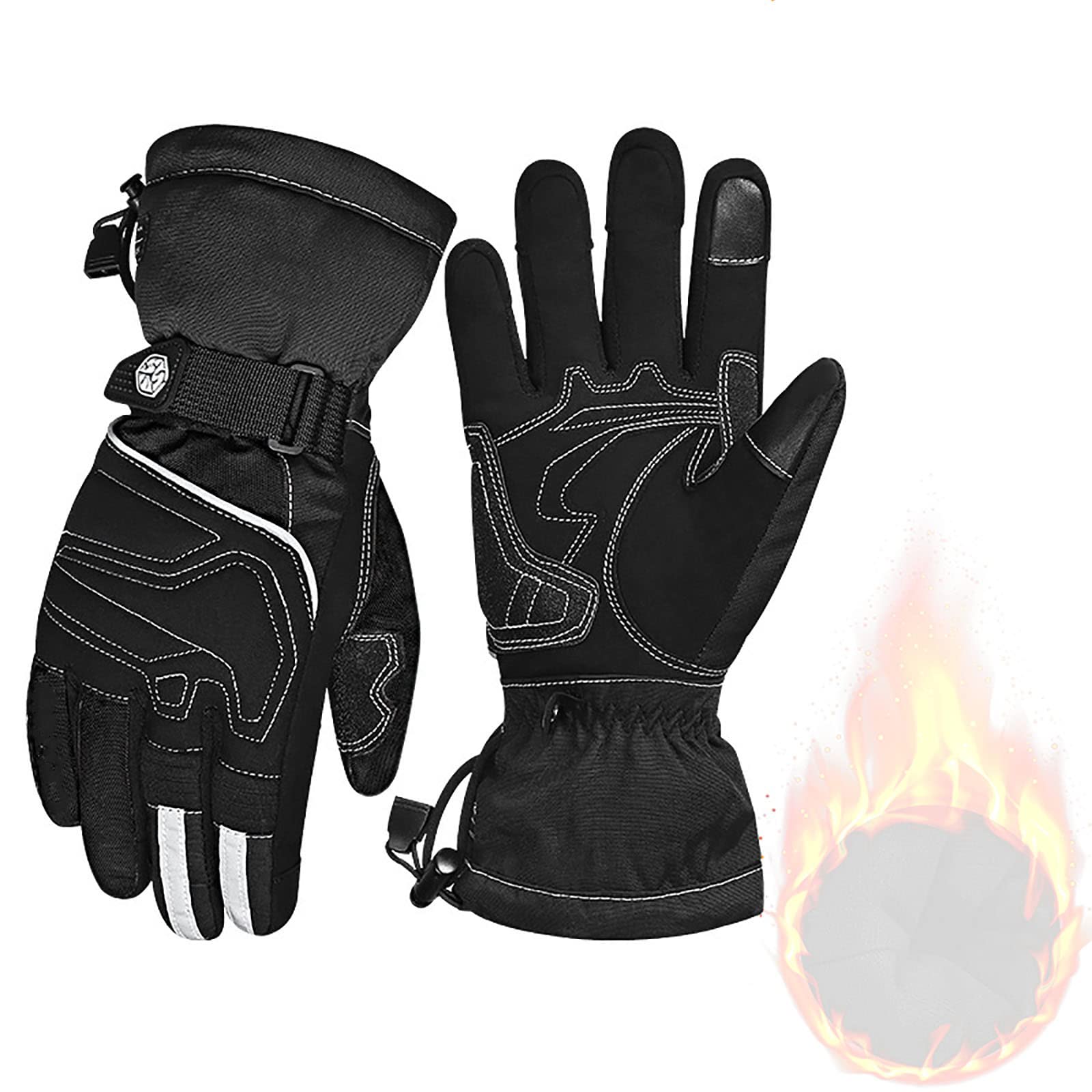 Gants de Moto à Écran Tactile Mitaines de Moto Knight Hommes Femmes Gantelets pour Scooter Motoneige Ski Cyclisme